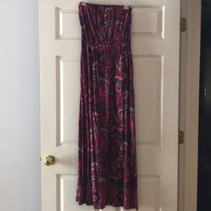Lucky Brand strapless maxi dress